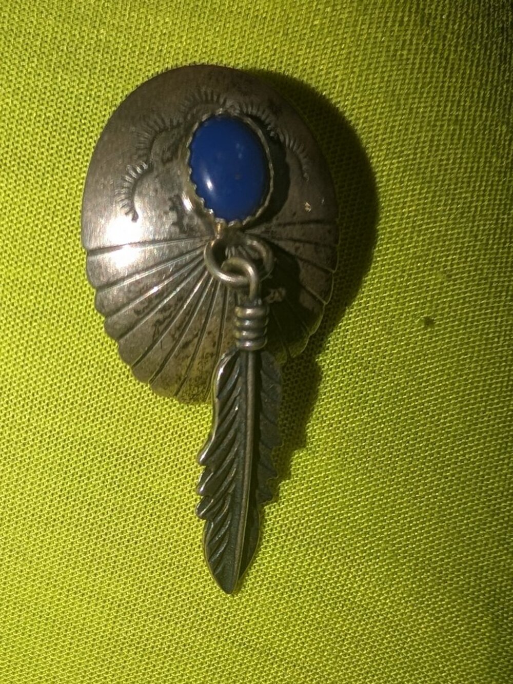 Single earring lapis blue and silver